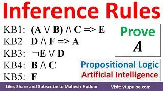 3. Given Knowledge Base Prove Statement Inference Rules Propositional Logic Artificial Intelligence