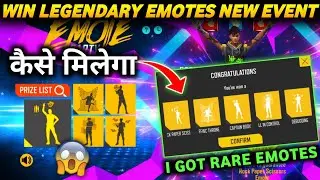 I GOT ALL LEGENDARY EMOTES | EMOTE PARTY NEW EVENT | FREEFIRE EMOTE PARTY | ROCK PAPER SCISSOR EMOTE