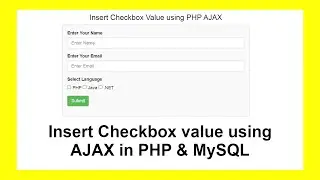 Insert Checkbox value using AJAX in PHP with Source Code