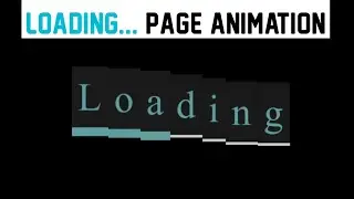 Loading Page Animation Pure CSS || HTML5 & CSS3 || Full Tutorial