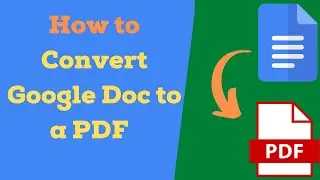 How to convert a Google Doc to a PDF