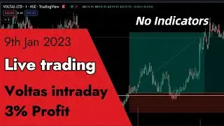 Live intraday trading || 9th january 2023 || Voltas limited