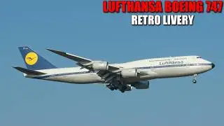 [RETRO LIVERY!] - Lufthansa Boeing 747-8 (D-ABYT) landing & takeoff at Frankfurt Airport -