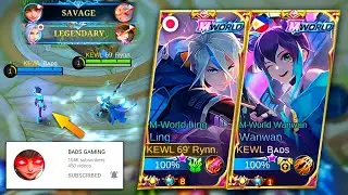 BADS GAMING + RYNN XENSEI IN ONE TEAM!! WANWAN M-WORLD SKIN AND LING M-WORLD SKIN GAMEPLAY