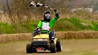 The Dude Perfect Show Lawnmower Racing Battle
