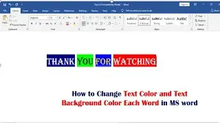 How to Change Text Color and Text Background Color Each Word in MS word