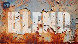 How To Blend Text in the Background in Photoshop | Photoshop Tutorial I Blending Options