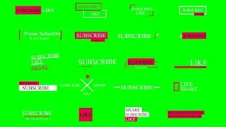 Green Screen YouTube Subscribe Pack || Free Download