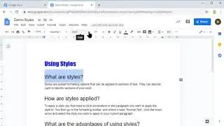 How to Edit Styles in Google Docs