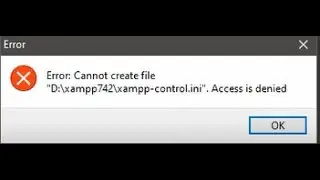 Fix XAMPP server error | Xampp-control.ini Access is denied