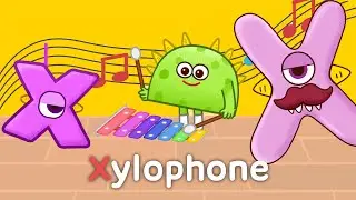 New I am X : Cute monster alphabet letter X song - phonics song for kids