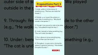 Prepositions Part 3 | Preposition Words 