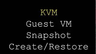 KVM  | Guest VM Snapshot Create/Restore