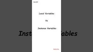 Difference between local and instance variables in Java #javaprogramming #softwareengineering #java