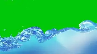 water effects animation green screen