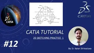 CATIA 2D drawing Practice 1 Easily