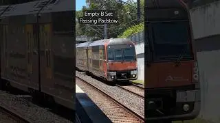 Empty B Set Passing Padstow #shorts #sydney #sydneytrains