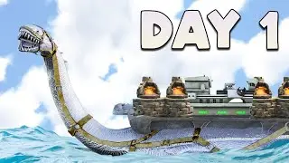 Surviving SOLO On A Plesiosaur Day 1 ARK