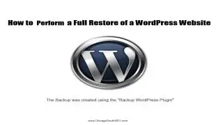 How to Perform Full Restore of WordPress Website | Restore WordPress