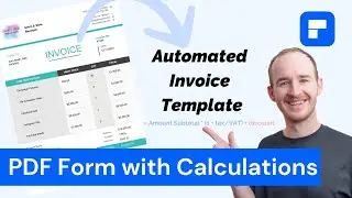 Fillable PDF forms with calculations | How to create automated invoice template