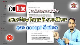 How to Accept new 2023 Youtube Terms and conditions in telugu