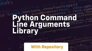 python command line arguments library