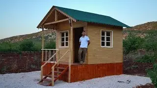 Building a Tiny Wooden House / Off Grid Log Cabin / Part 4