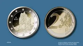 2 Euro Commemorative Coin :: Germany 2023 : Hamburg - Bundesländer Series II