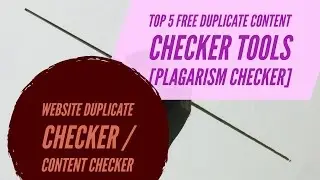 Free Duplicate Content Checker Tool [Plagarism checker tools free]