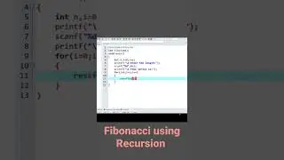 Fibonacci series using recursion in c|fibonacci program in c