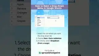 How to Make a Multiple-Selection Drop-Down Menu in Google Sheets
