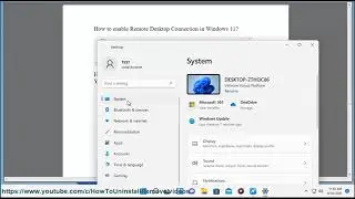 Disable/enable Remote Desktop Connection in Windows 11