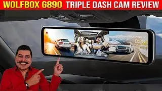 Wolfbox G890 Triple Mirror Dash Cam Review (4K, 2K, GPS, Park Mode, Night Vision, Park Assist, 11