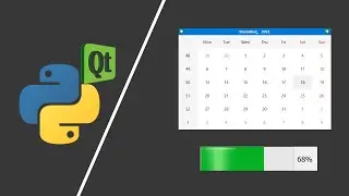 PyQt5 Tutorial 13 - Calender Widget & Progress Bar