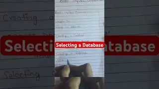 Selecting a database 