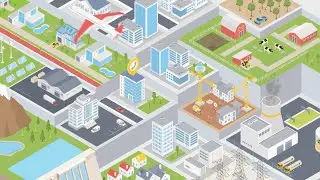 Isometric City Animation - After Effects Template