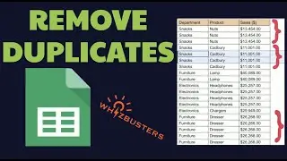 REMOVE DUPLICATE ROWS in GOOGLE SHEETS in less than a minute