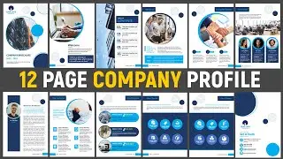 Free Company Profile PowerPoint Template - 12 Page