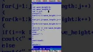 Waves Programming with Star in Turbo C++ Programming Language|| Part-3|| Kanhaiya Kumar