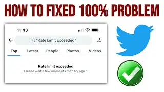 😢 Fix Twitter Rate Limit | Rate Limit Exceeded Twitter lphone | Twitter Rate Limit Exceeded FIX