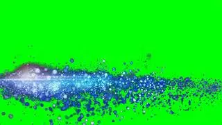 Amazing Blue Bokeh Particles Animation (green screen)