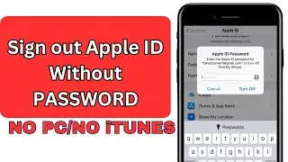 Sign Out Apple ID Without Password Pc And iTunes ! How To Sign Out Apple ID Account Without Password