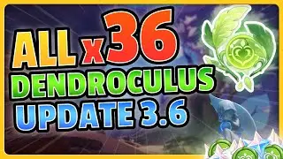 ALL 36 DENDROCULUS Efficient Route  (Update 3.6) ! | Genshin Impact