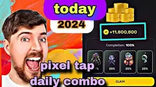 Ежедневное комбо Pixel Tap by Pixelverse 4 июля 2024 г. Завершено на 100 % 4.07