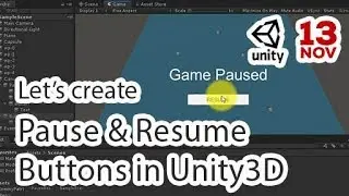 Creating Pause and Resume Button in Unity3D