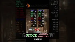 Memory Clock +1GHz Vs Stock 3DMark Part 2 #shorts