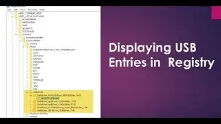 Find the USB entries ( like pendrive , external CD/DVD etc.,)