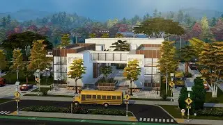 Copperdale Modern High School • The Sims 4 • No CC | Speed build