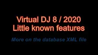 VDJ8.4/2020 - More on the database XML file