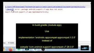 Error “package android.support.v7.app does not exist”